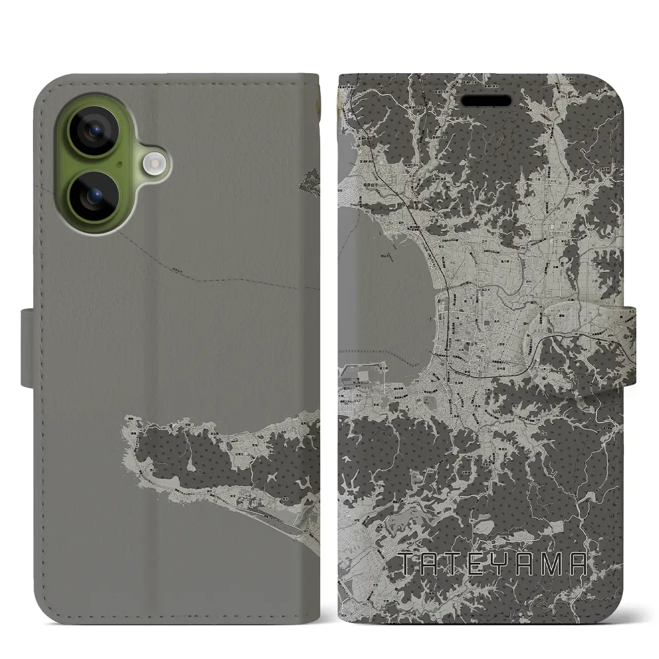 【館山(千葉県)】地図柄iPhoneケース(手帳タイプ)