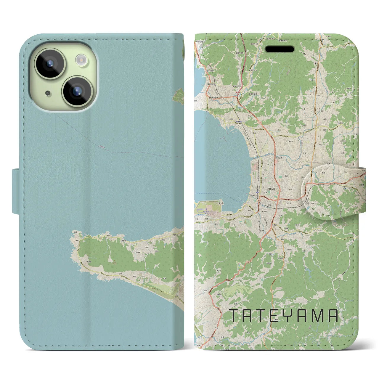 【館山(千葉県)】地図柄iPhoneケース(手帳タイプ)