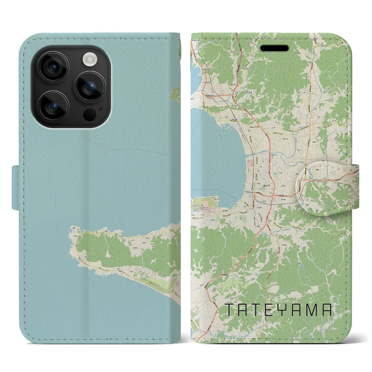 【館山(千葉県)】地図柄iPhoneケース(手帳タイプ)