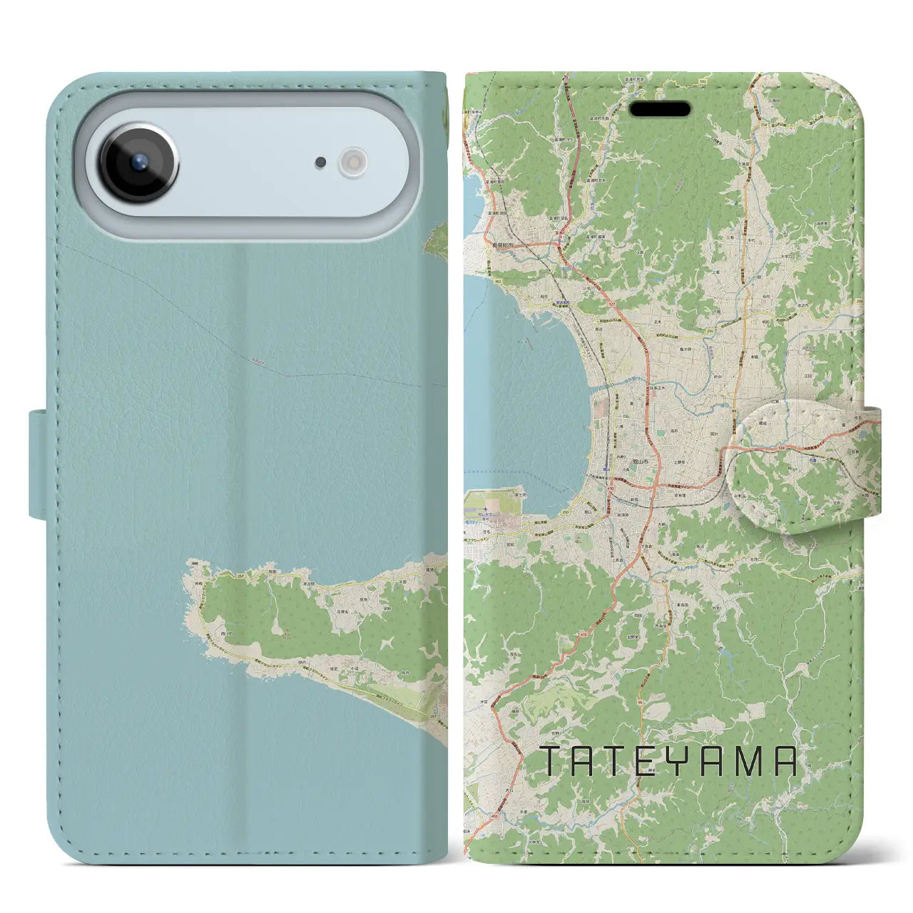 【館山(千葉県)】地図柄iPhoneケース(手帳タイプ)