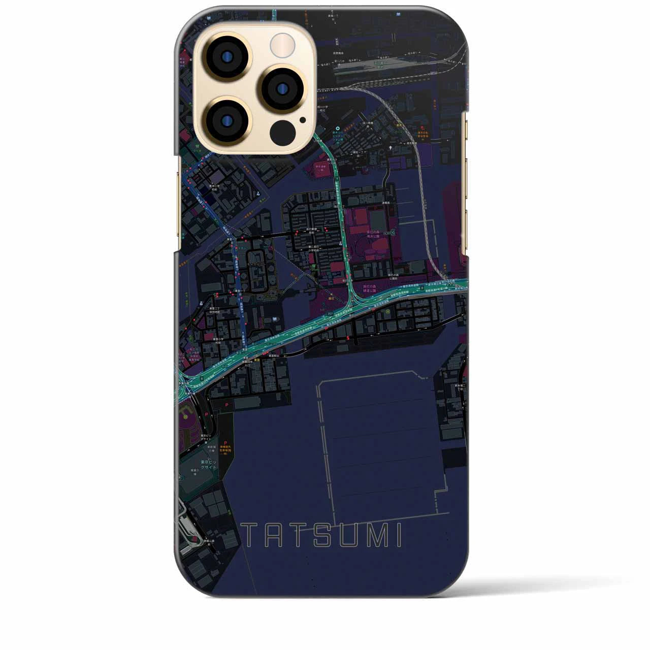 【辰巳(東京都)】地図柄iPhoneケース(バックカバータイプ)