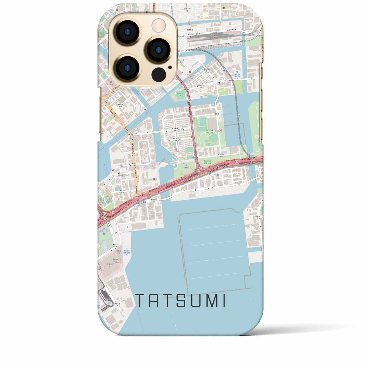 【辰巳(東京都)】地図柄iPhoneケース(バックカバータイプ)