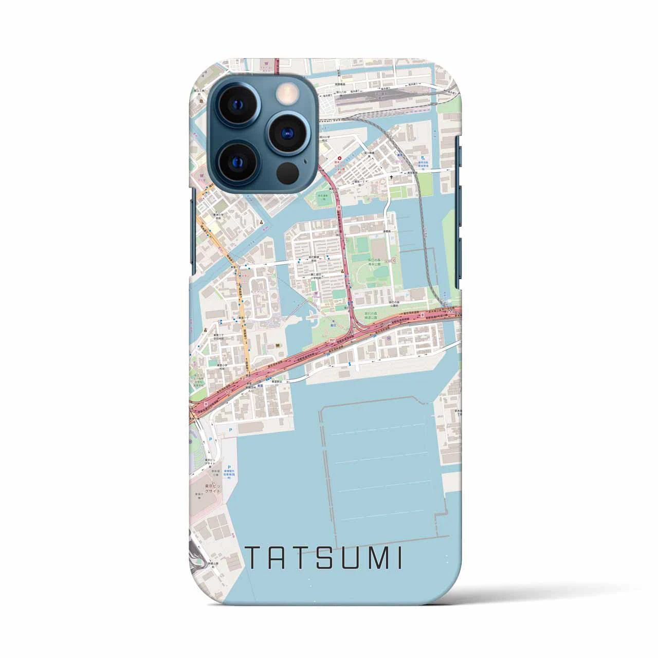 【辰巳(東京都)】地図柄iPhoneケース(バックカバータイプ)