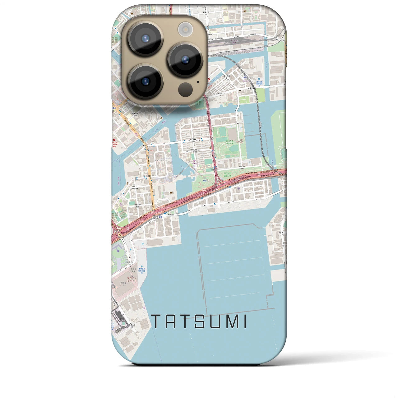 【辰巳(東京都)】地図柄iPhoneケース(バックカバータイプ)