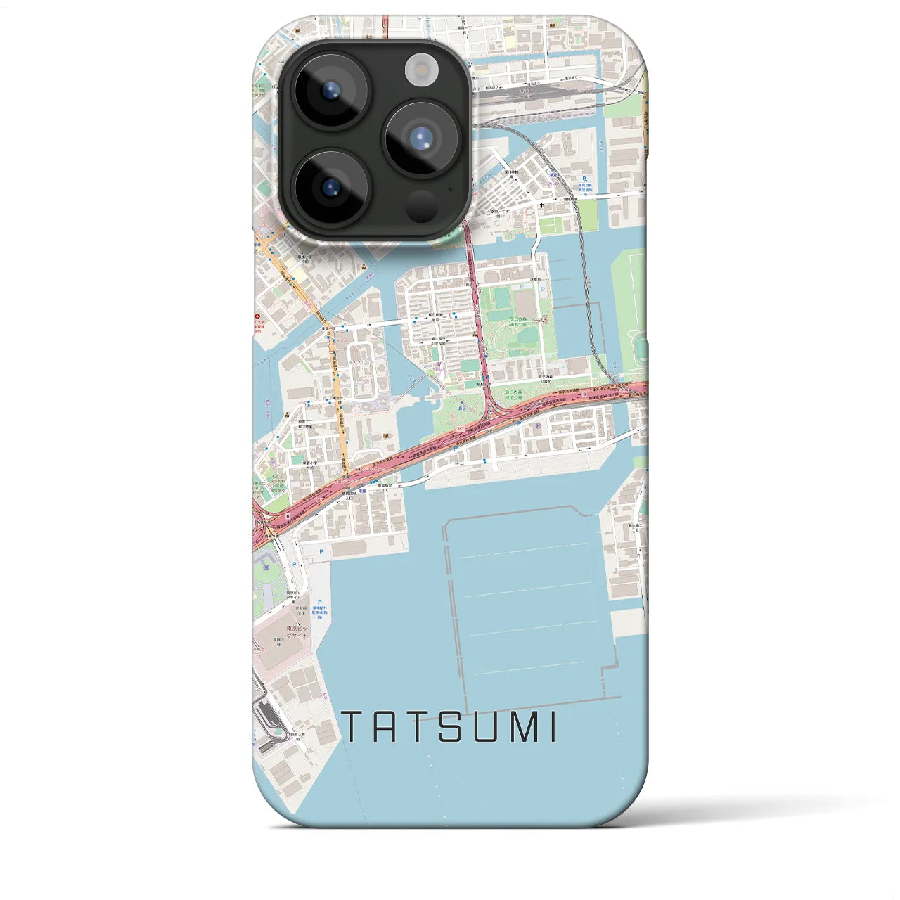 【辰巳(東京都)】地図柄iPhoneケース(バックカバータイプ)