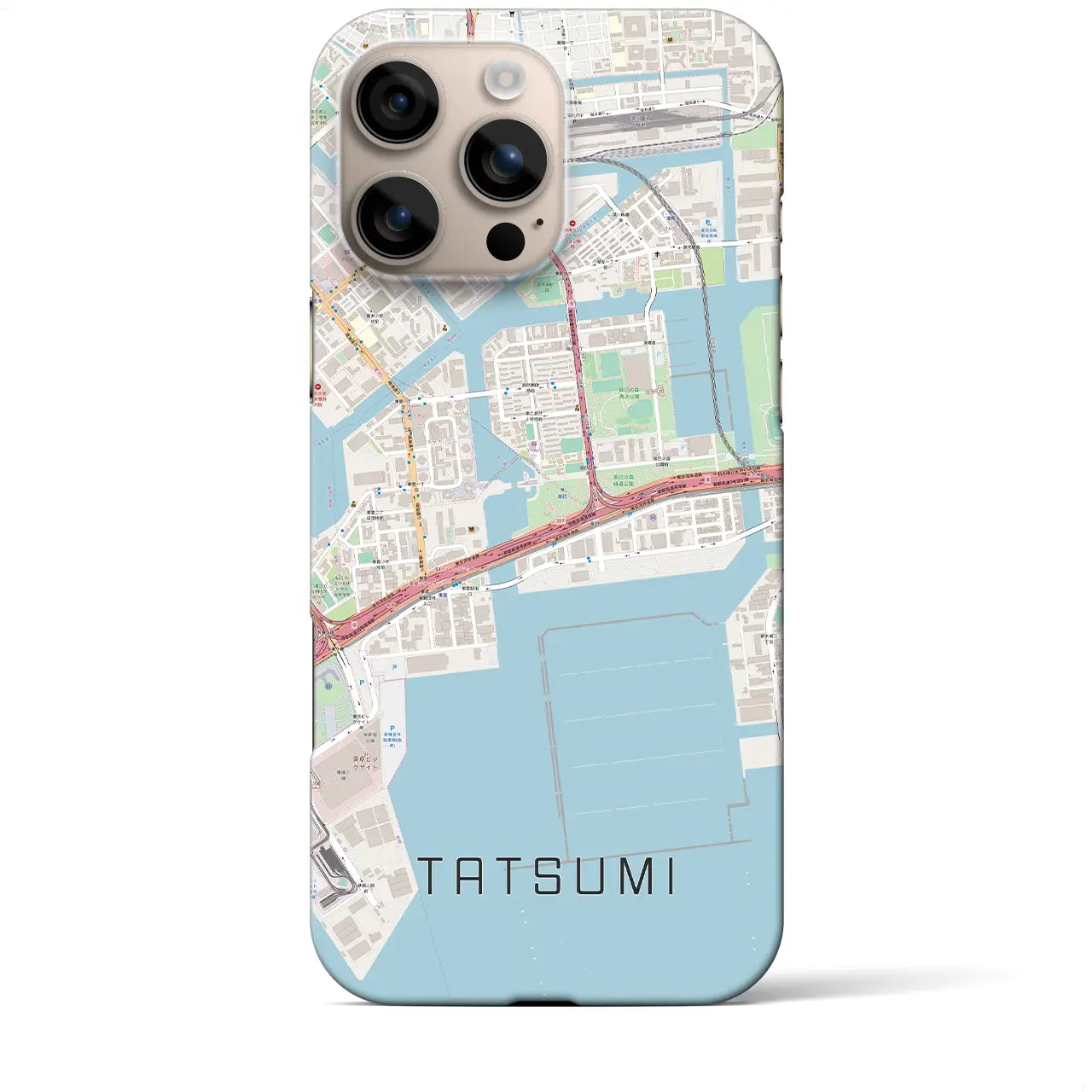 【辰巳(東京都)】地図柄iPhoneケース(バックカバータイプ)