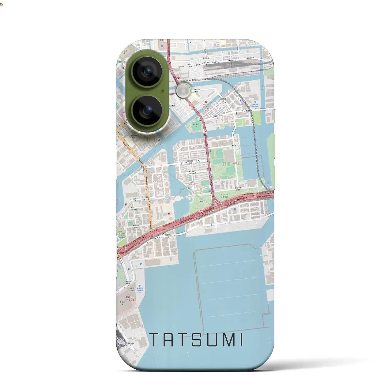 【辰巳(東京都)】地図柄iPhoneケース(バックカバータイプ)
