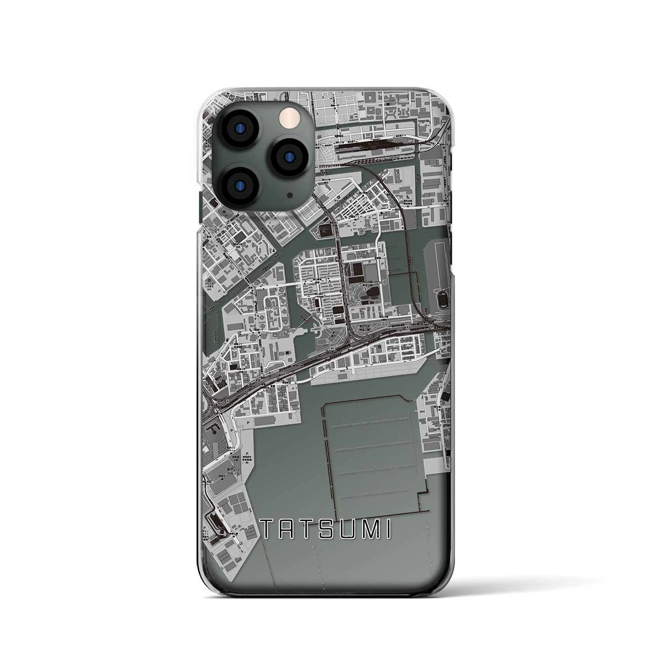 【辰巳(東京都)】地図柄iPhoneケース(クリアタイプ)