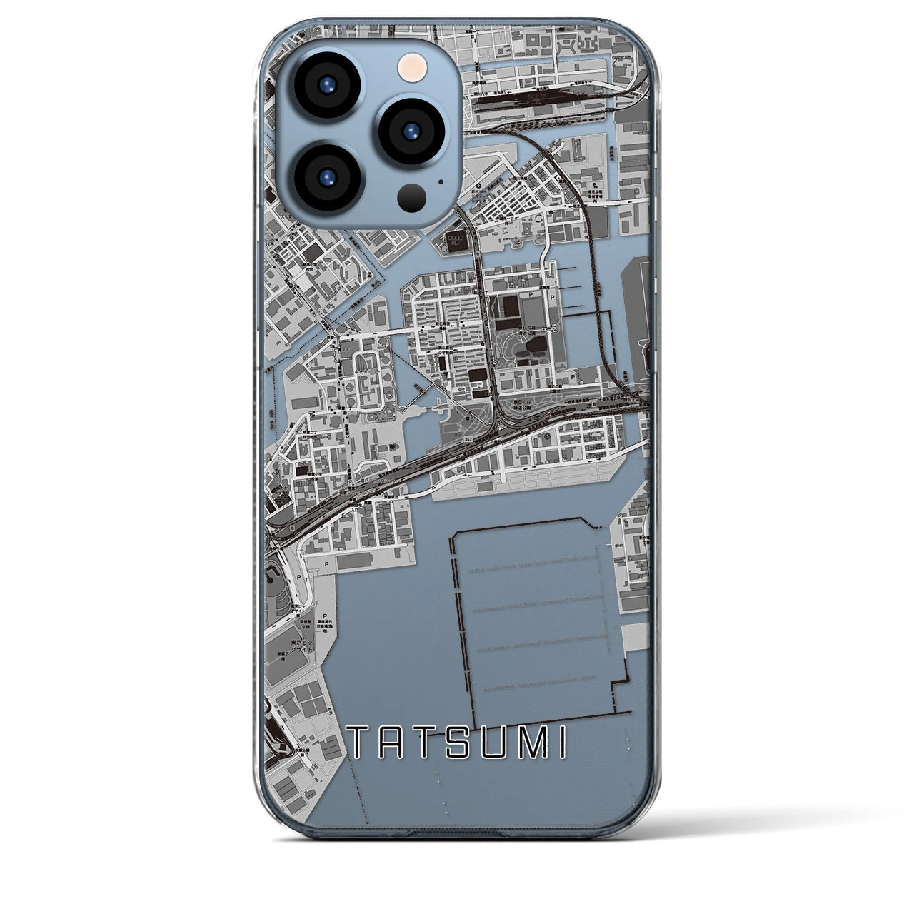 【辰巳(東京都)】地図柄iPhoneケース(クリアタイプ)