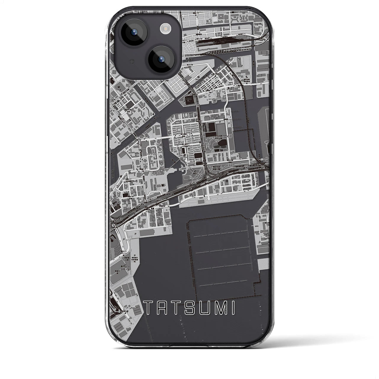 【辰巳(東京都)】地図柄iPhoneケース(クリアタイプ)