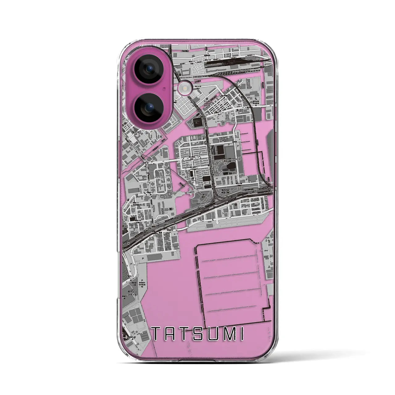 【辰巳(東京都)】地図柄iPhoneケース(クリアタイプ)