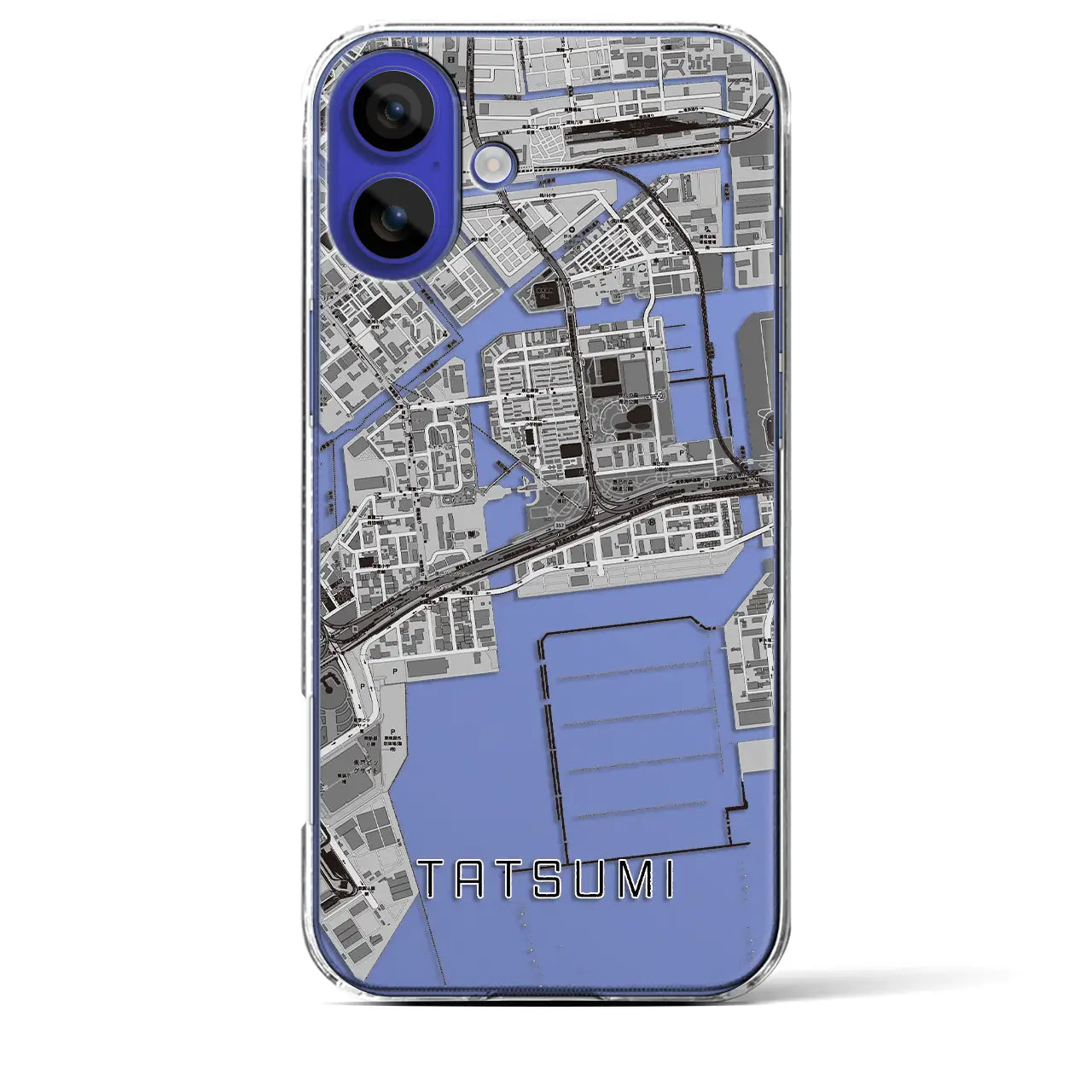 【辰巳(東京都)】地図柄iPhoneケース(クリアタイプ)