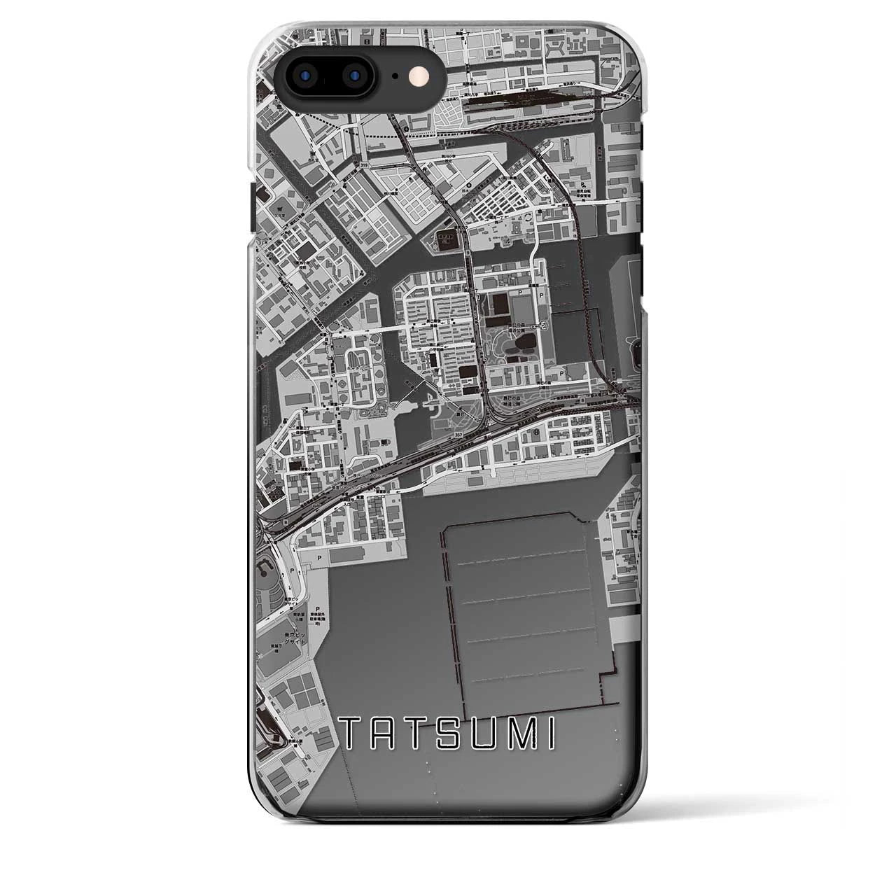 【辰巳(東京都)】地図柄iPhoneケース(クリアタイプ)