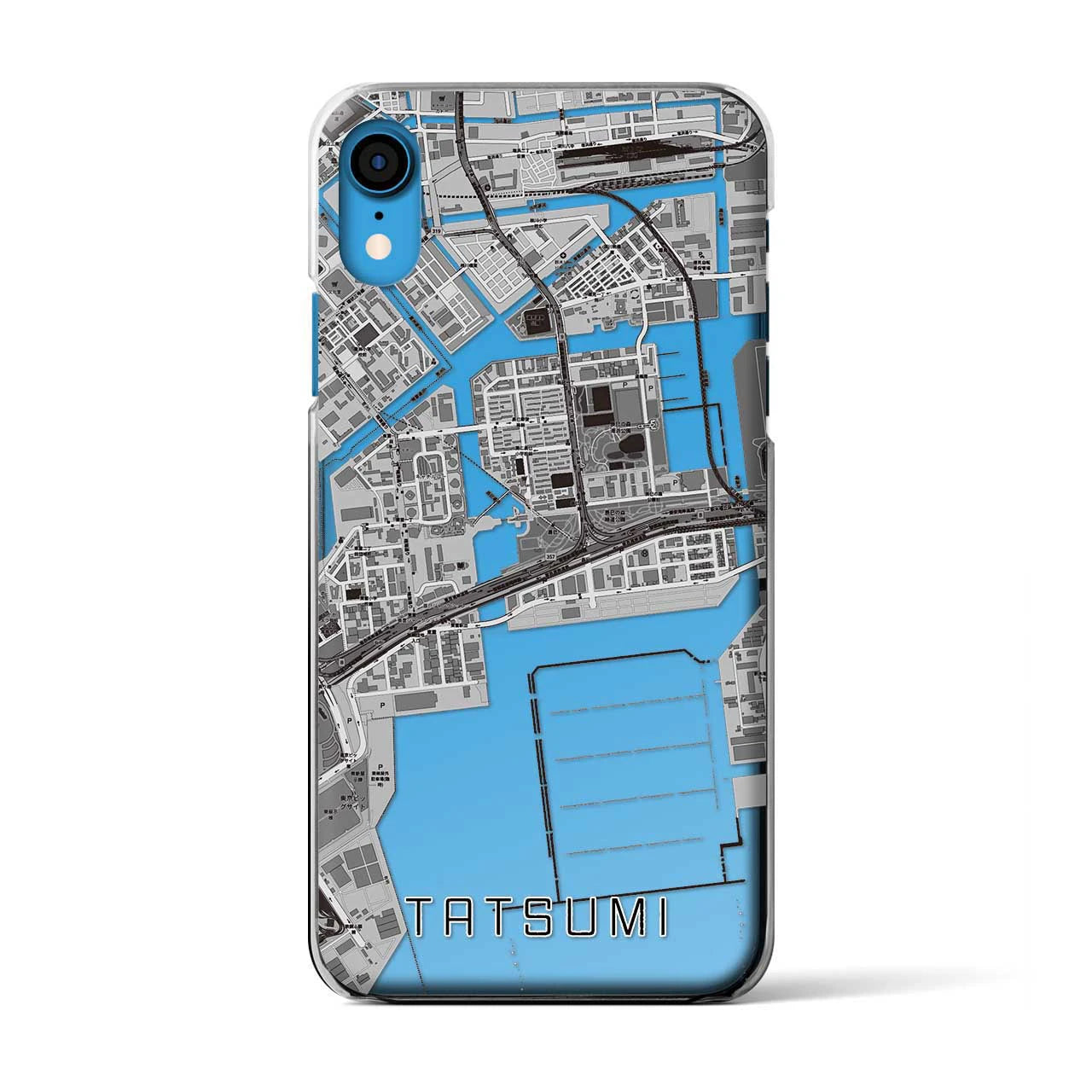 【辰巳(東京都)】地図柄iPhoneケース(クリアタイプ)