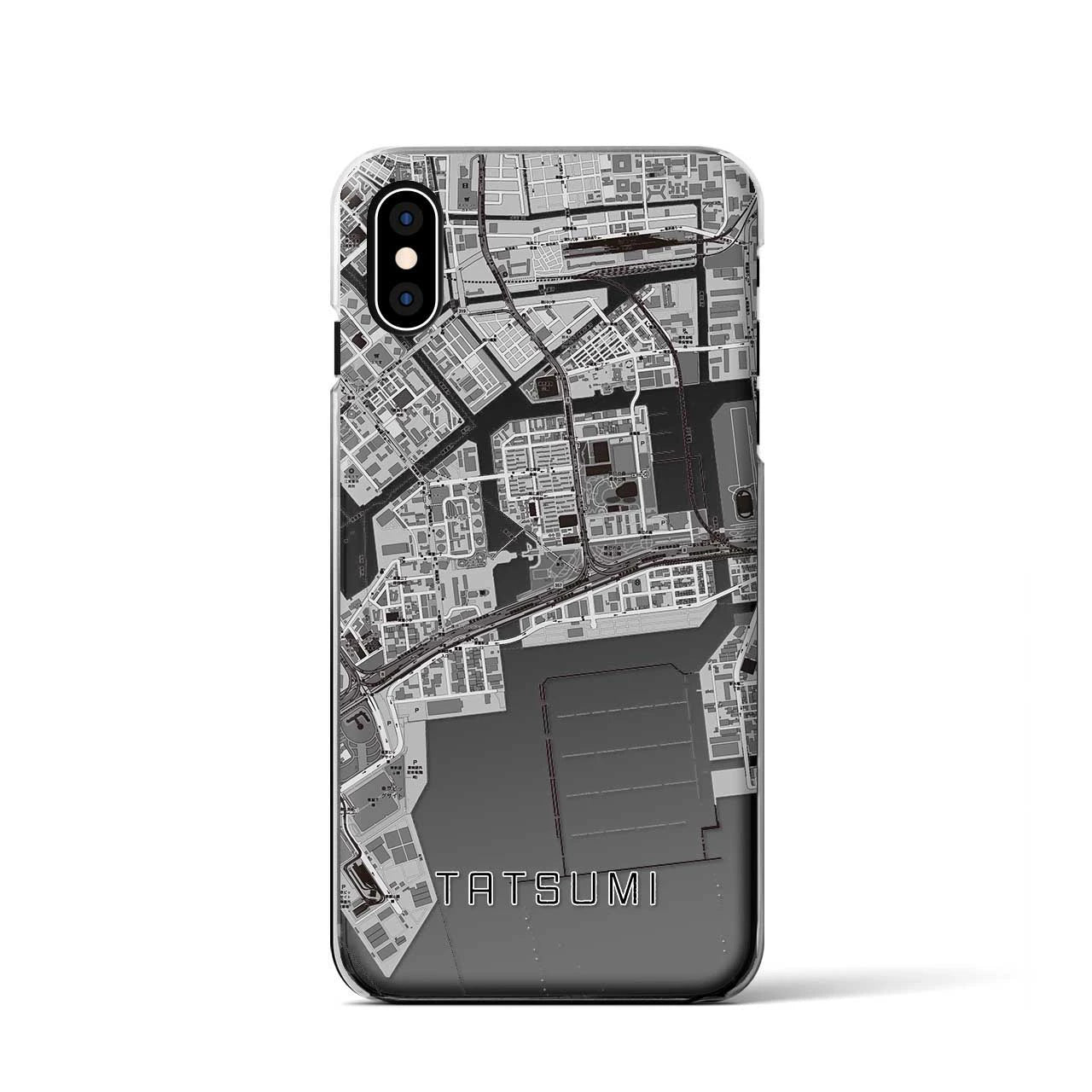 【辰巳(東京都)】地図柄iPhoneケース(クリアタイプ)