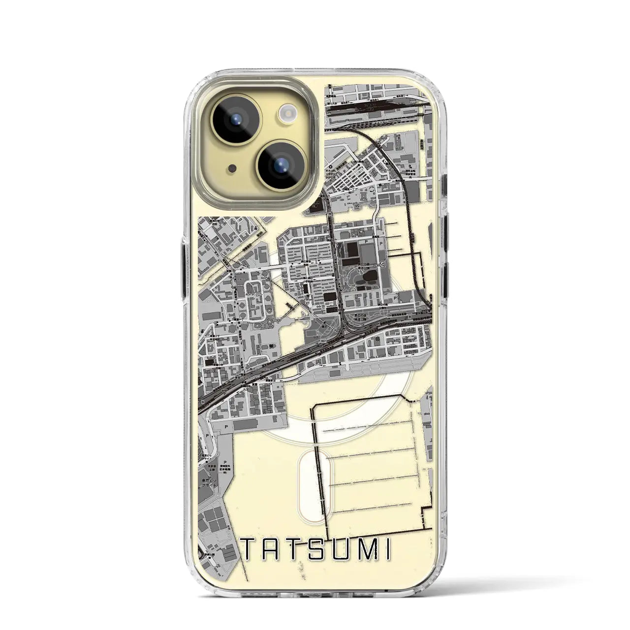 【辰巳(東京都)】地図柄iPhoneケース(MagSafeタイプ)