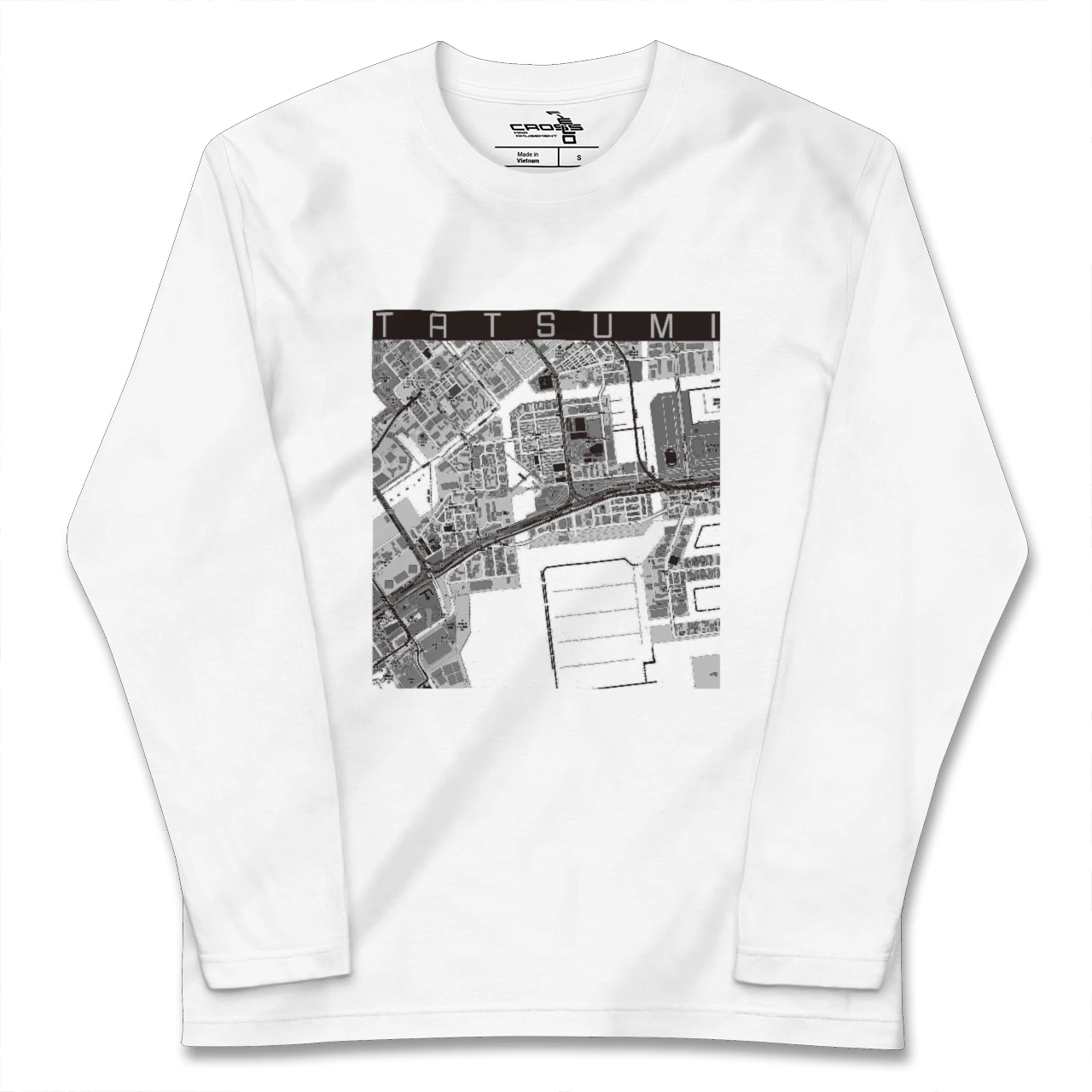 【辰巳(東京都)】地図柄ロングスリーブTシャツ