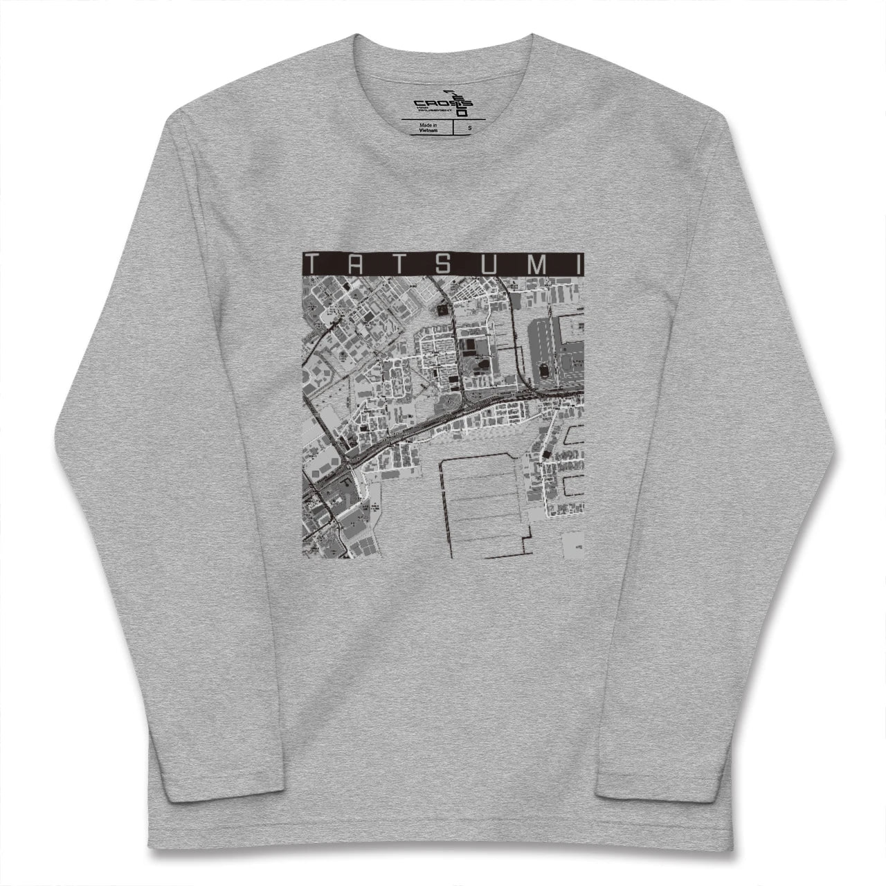 【辰巳(東京都)】地図柄ロングスリーブTシャツ