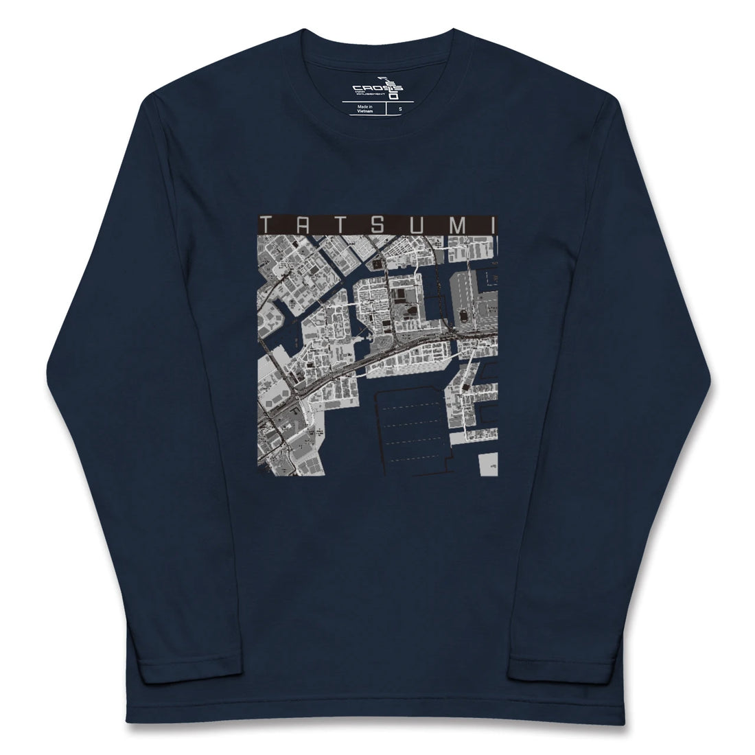 【辰巳(東京都)】地図柄ロングスリーブTシャツ