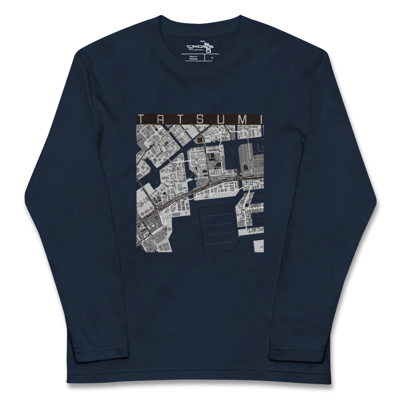 【辰巳(東京都)】地図柄ロングスリーブTシャツ