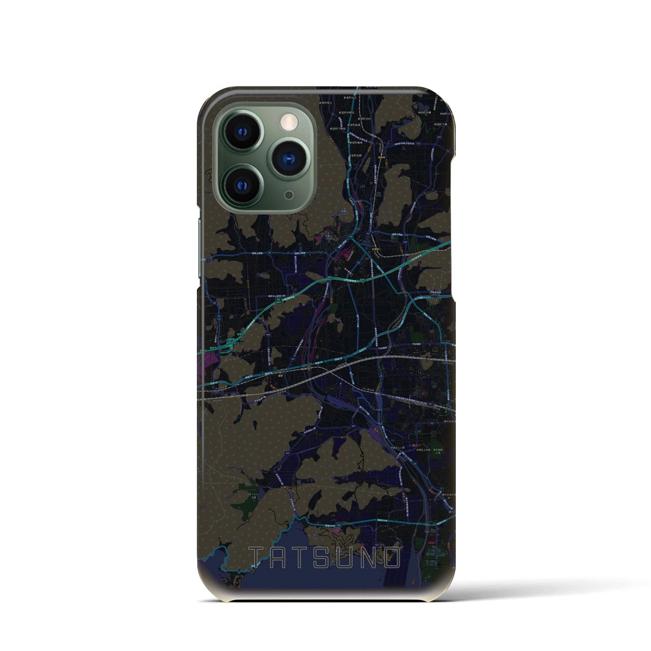【たつの(兵庫県)】地図柄iPhoneケース(バックカバータイプ)