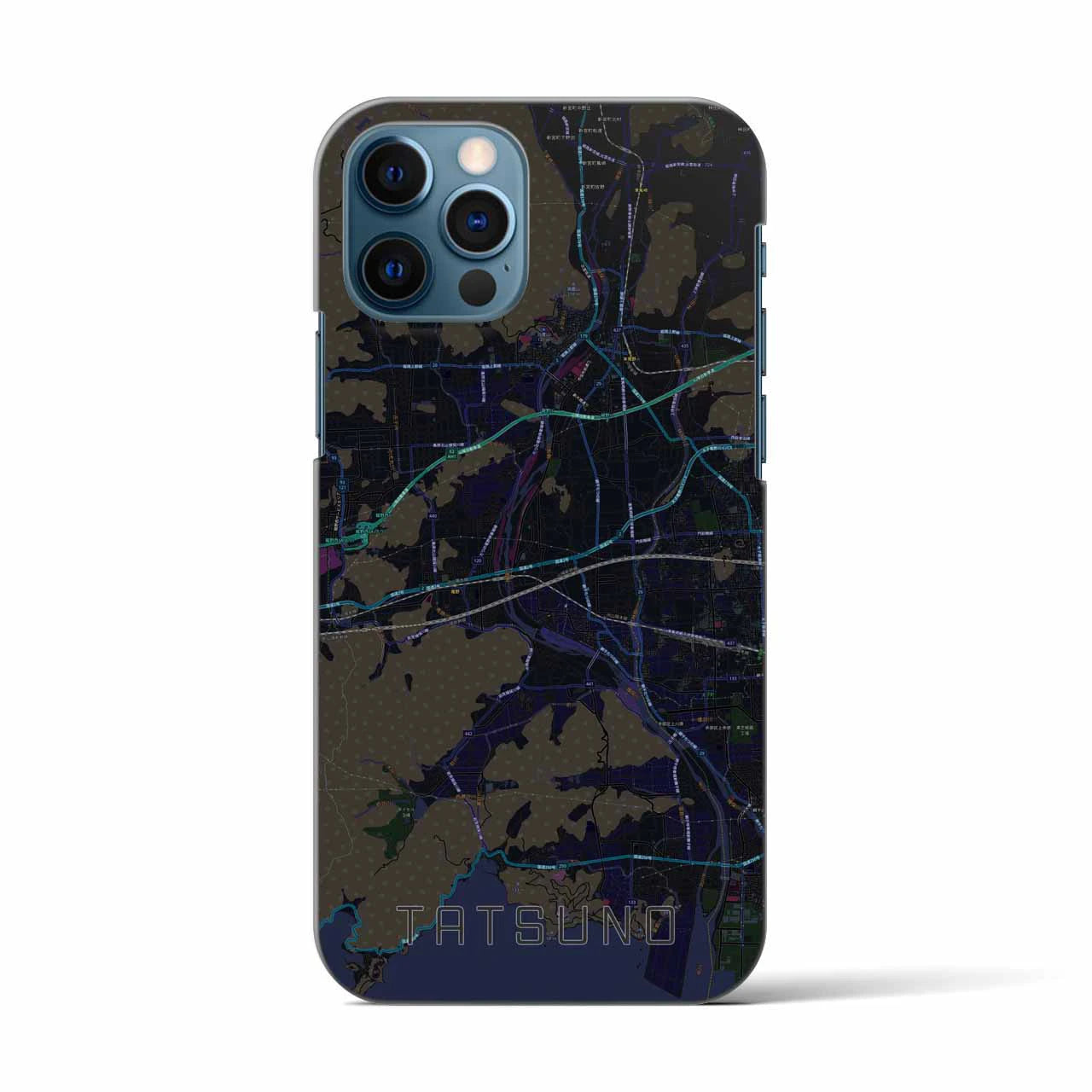 【たつの(兵庫県)】地図柄iPhoneケース(バックカバータイプ)