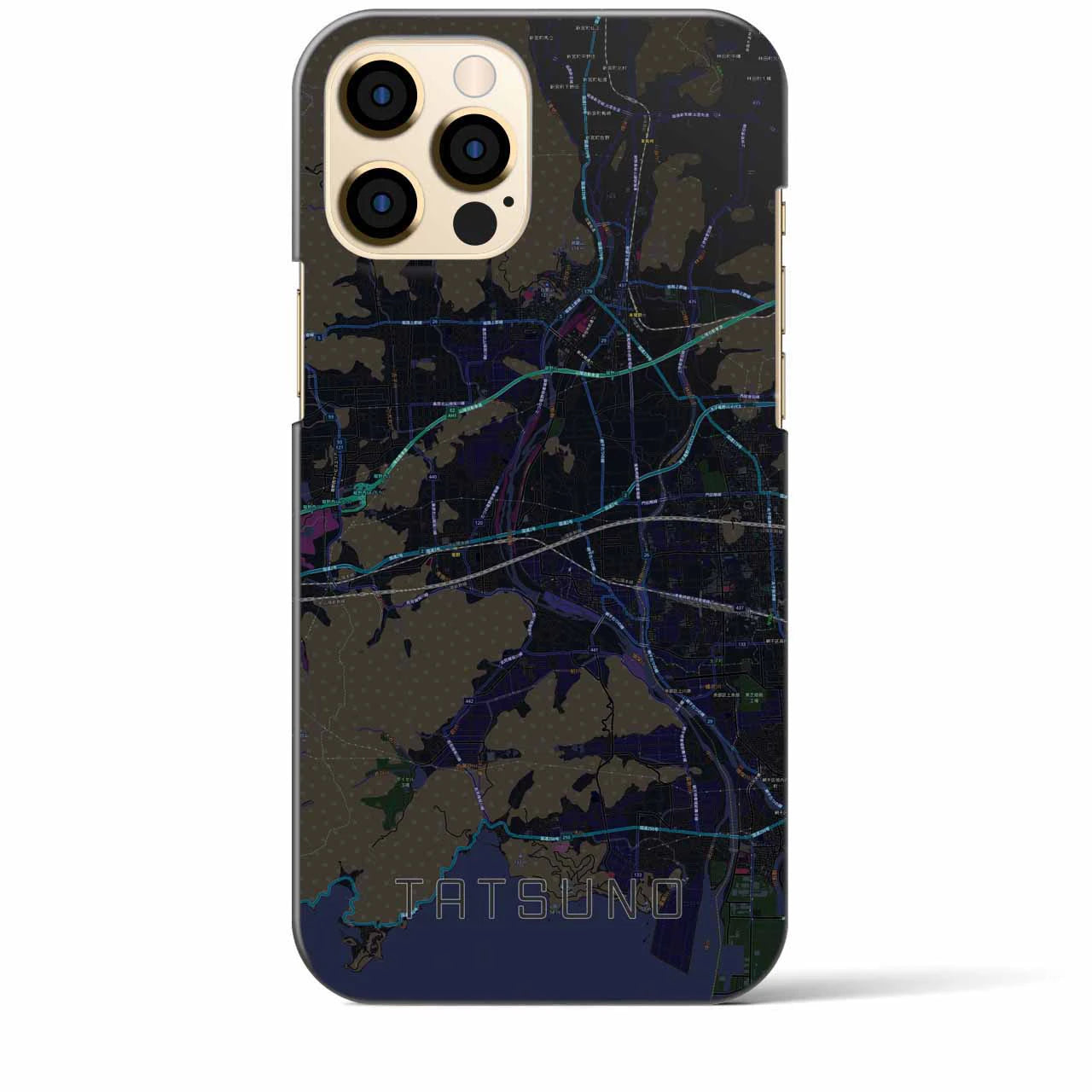 【たつの(兵庫県)】地図柄iPhoneケース(バックカバータイプ)