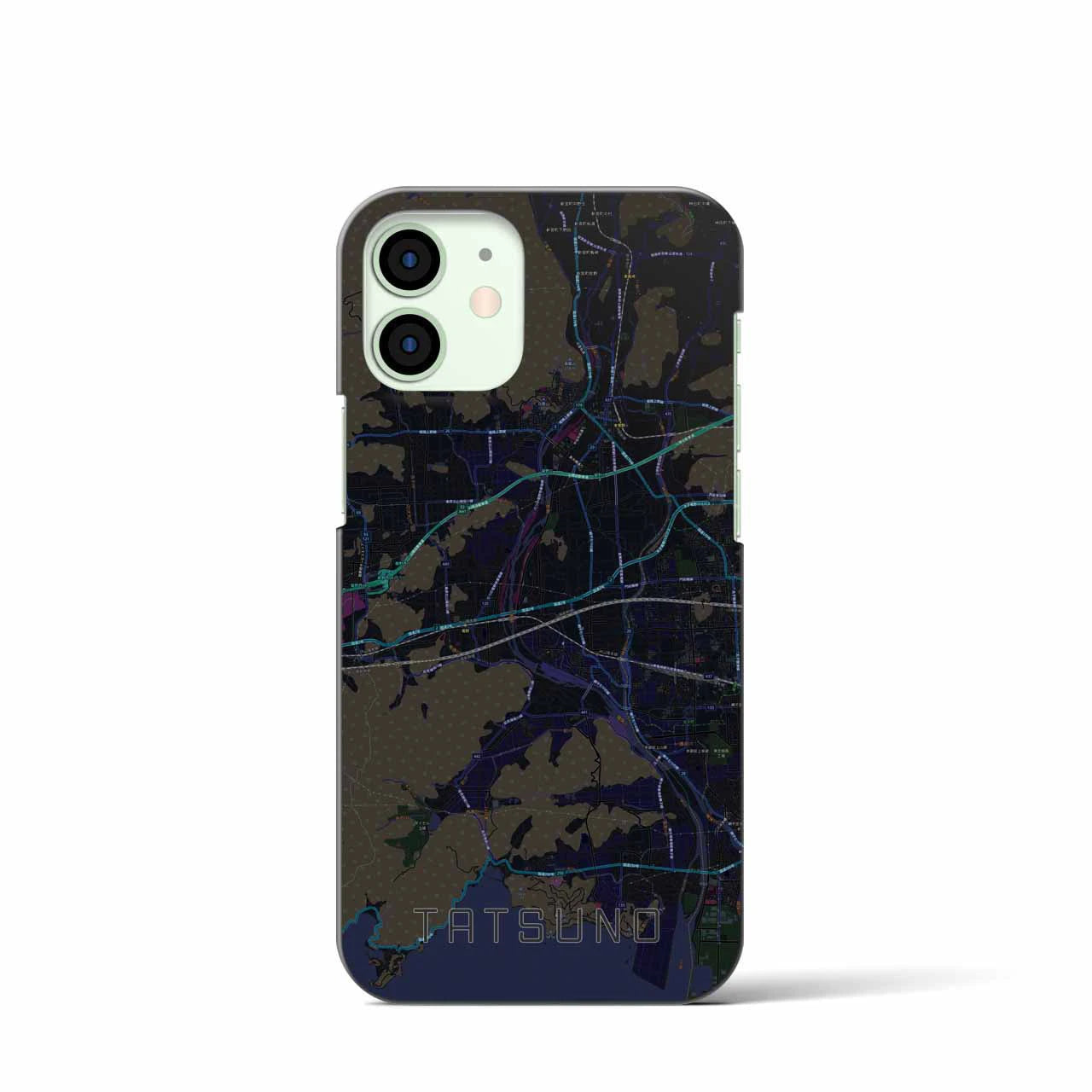 【たつの(兵庫県)】地図柄iPhoneケース(バックカバータイプ)