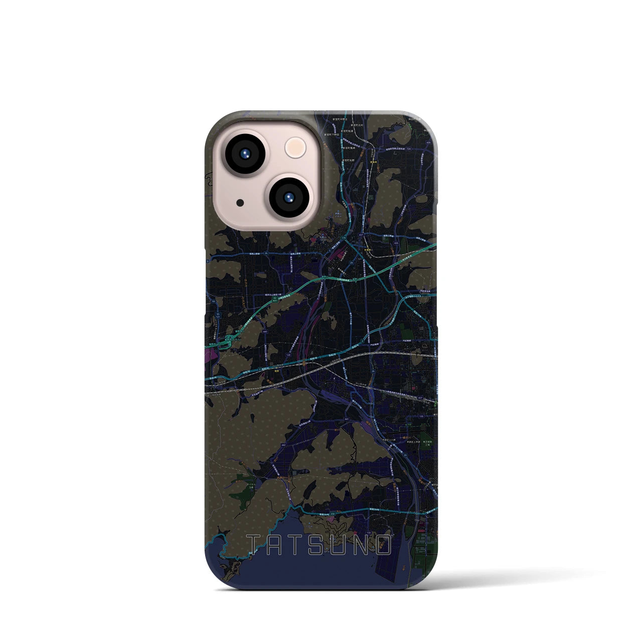 【たつの(兵庫県)】地図柄iPhoneケース(バックカバータイプ)