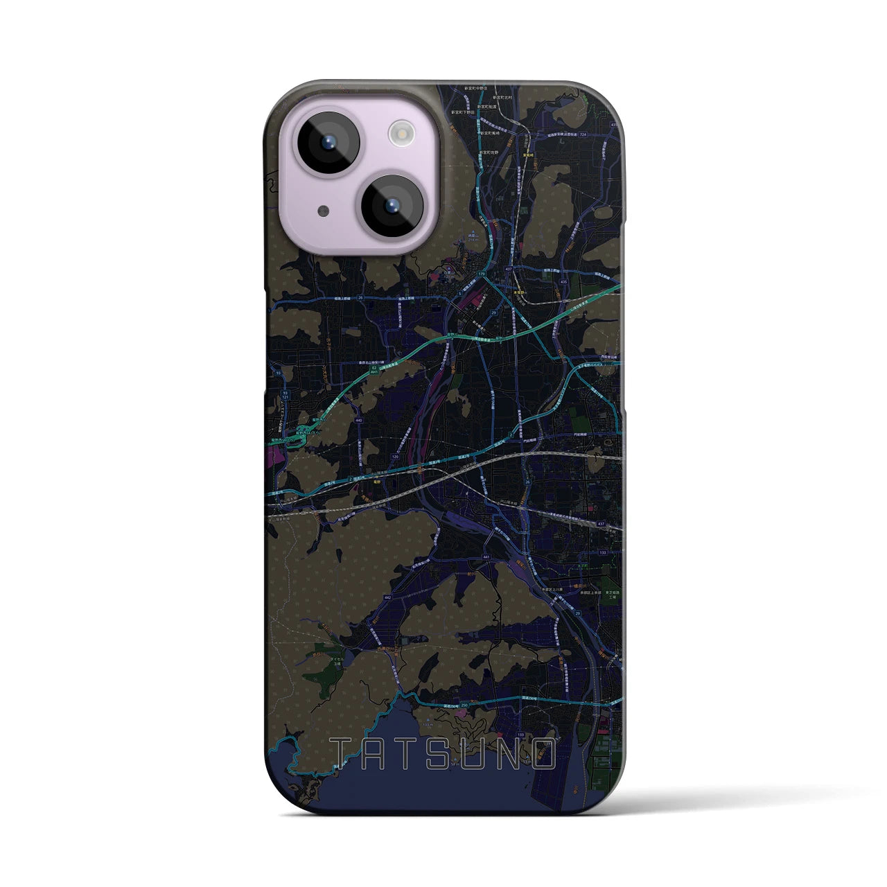 【たつの(兵庫県)】地図柄iPhoneケース(バックカバータイプ)