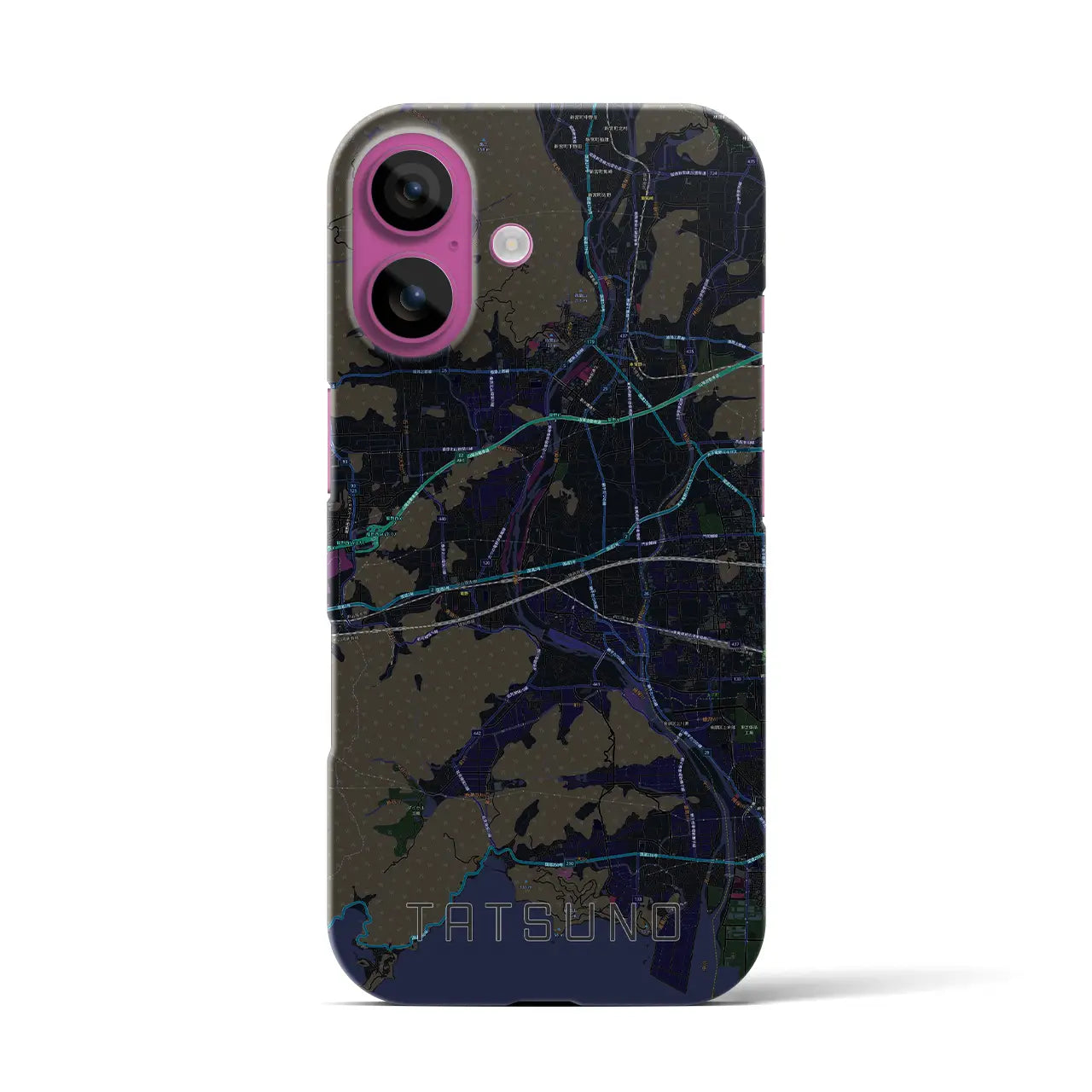 【たつの(兵庫県)】地図柄iPhoneケース(バックカバータイプ)