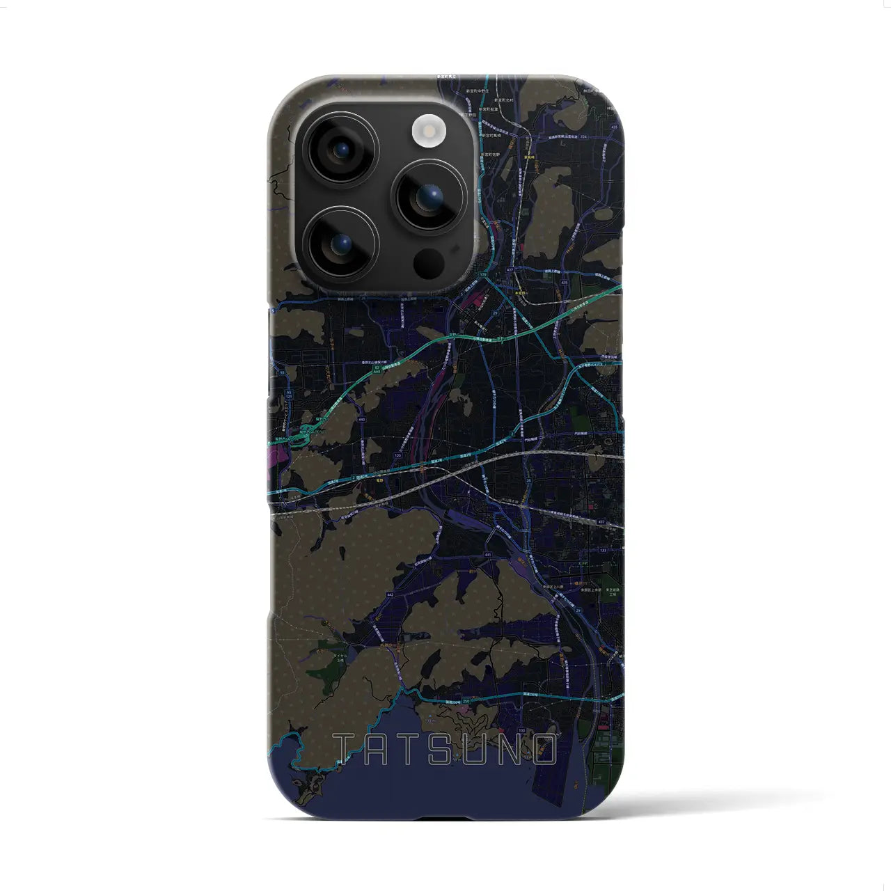 【たつの(兵庫県)】地図柄iPhoneケース(バックカバータイプ)