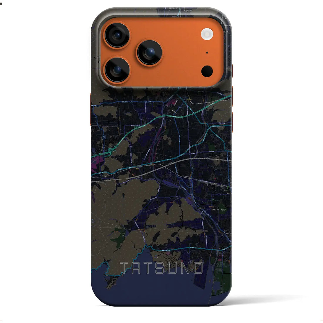 【たつの(兵庫県)】地図柄iPhoneケース(バックカバータイプ)