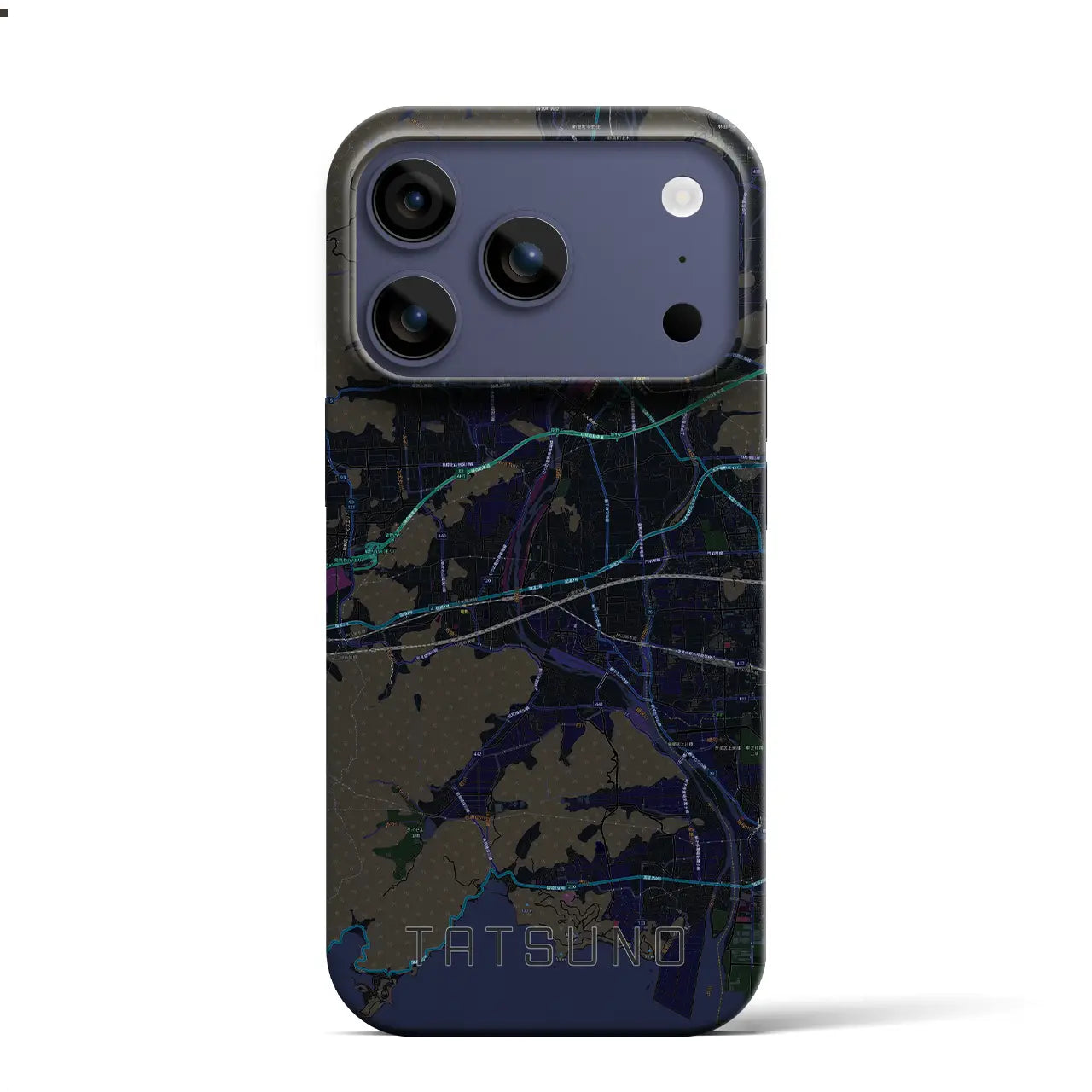 【たつの(兵庫県)】地図柄iPhoneケース(バックカバータイプ)