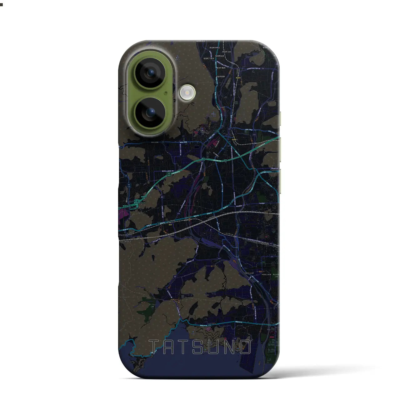 【たつの(兵庫県)】地図柄iPhoneケース(バックカバータイプ)