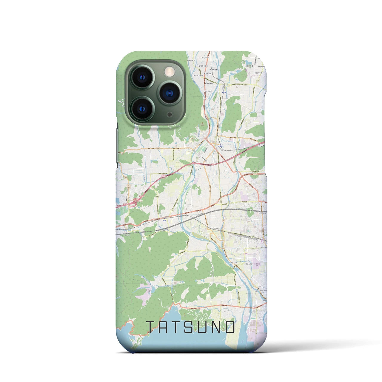 【たつの(兵庫県)】地図柄iPhoneケース(バックカバータイプ)