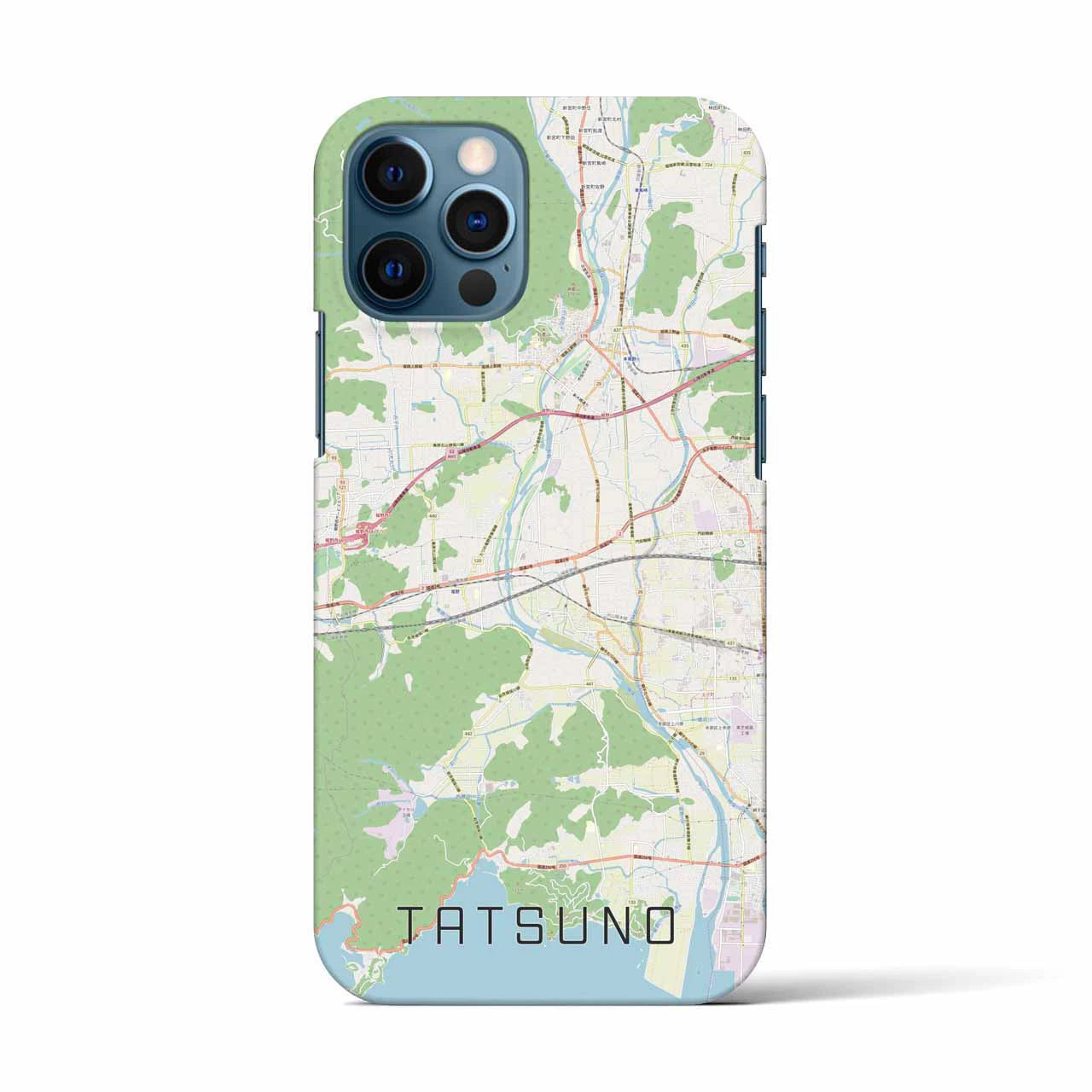 【たつの(兵庫県)】地図柄iPhoneケース(バックカバータイプ)