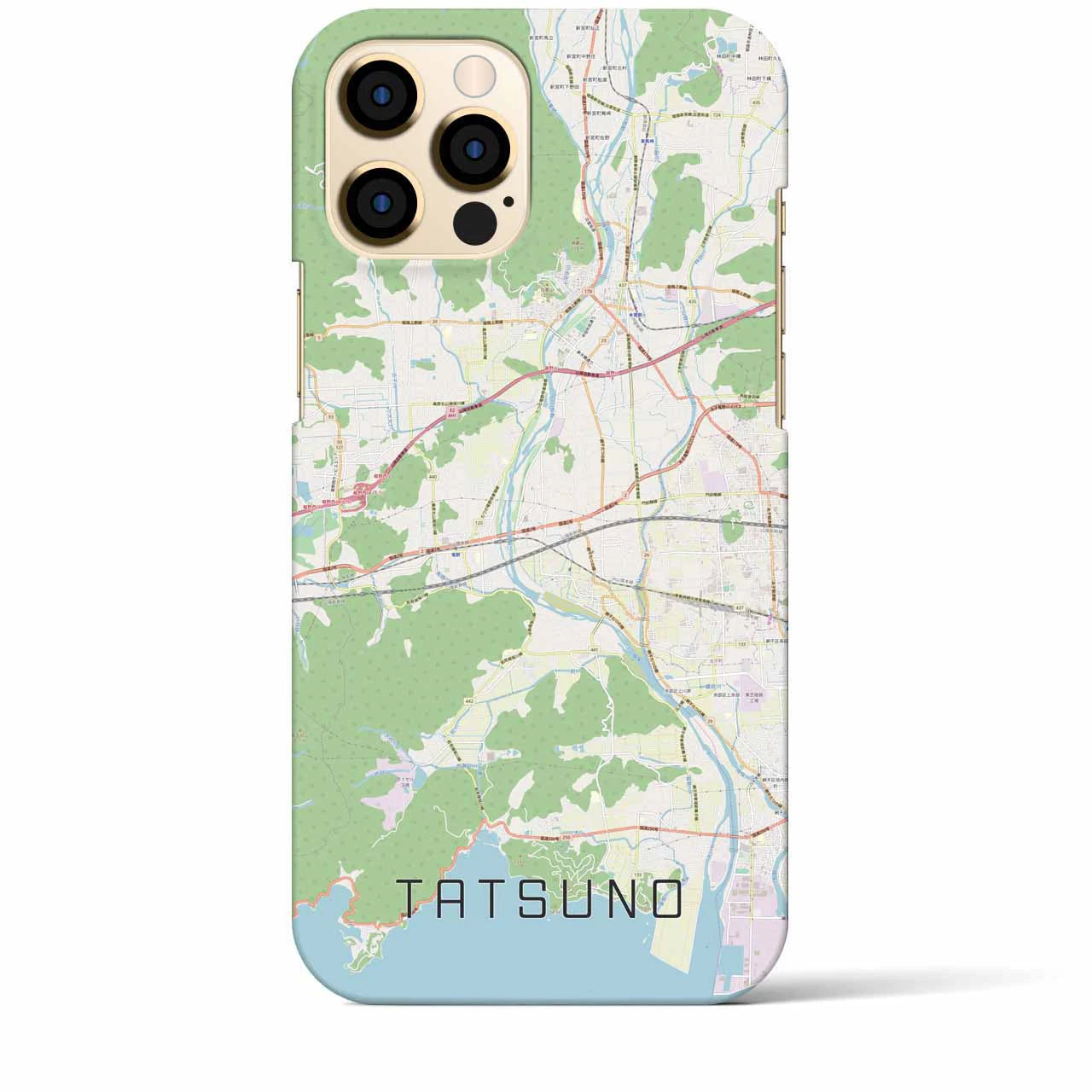 【たつの(兵庫県)】地図柄iPhoneケース(バックカバータイプ)