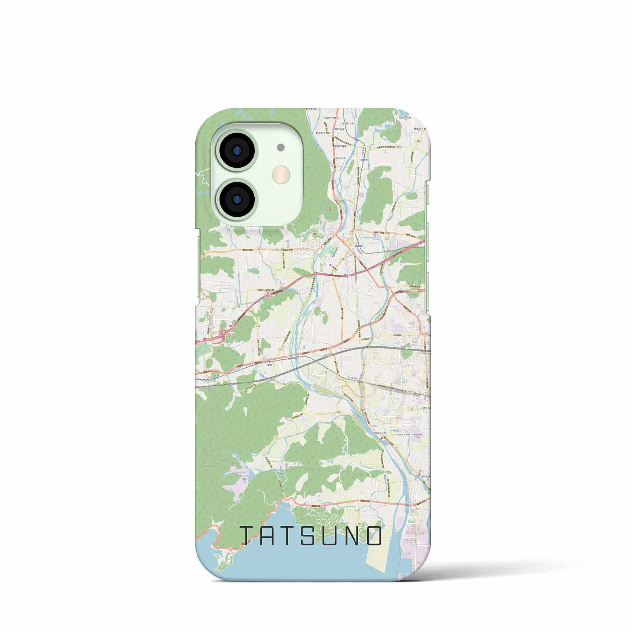 【たつの(兵庫県)】地図柄iPhoneケース(バックカバータイプ)