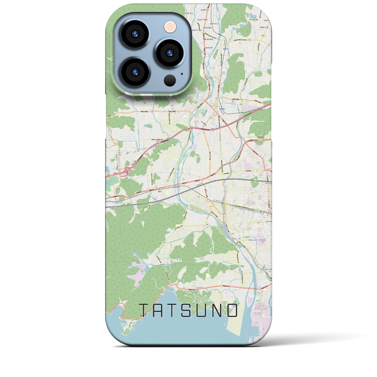 【たつの(兵庫県)】地図柄iPhoneケース(バックカバータイプ)