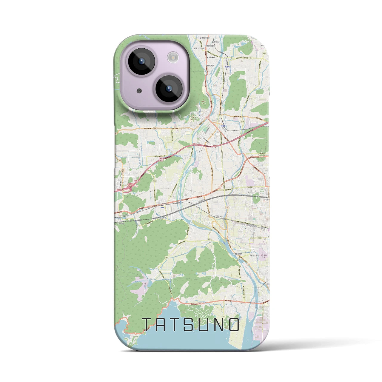 【たつの(兵庫県)】地図柄iPhoneケース(バックカバータイプ)