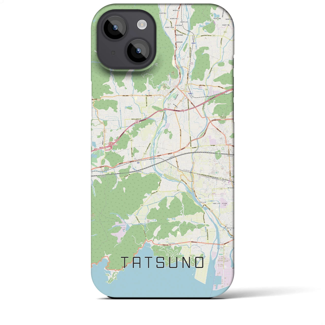 【たつの(兵庫県)】地図柄iPhoneケース(バックカバータイプ)