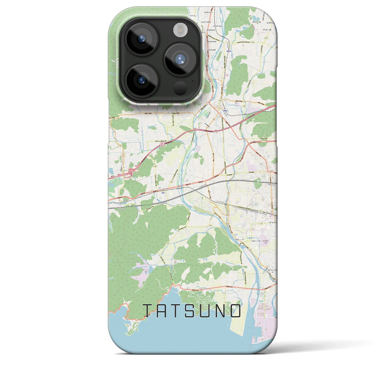 【たつの(兵庫県)】地図柄iPhoneケース(バックカバータイプ)