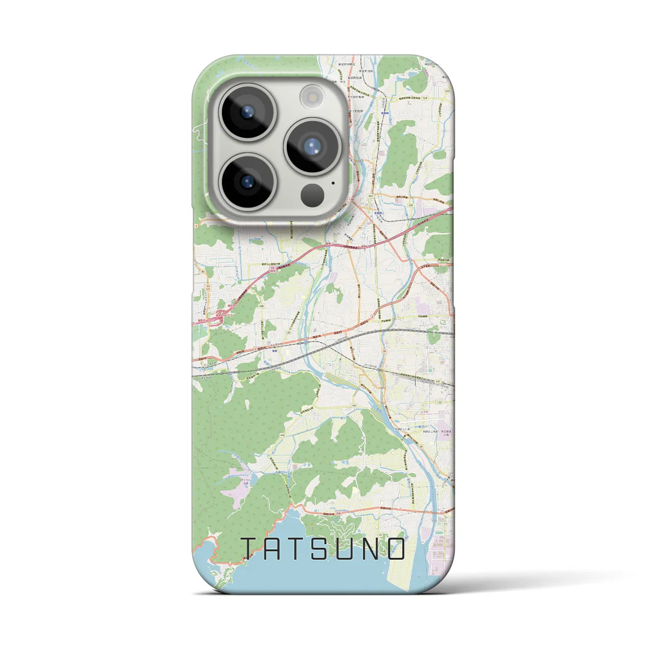 【たつの(兵庫県)】地図柄iPhoneケース(バックカバータイプ)