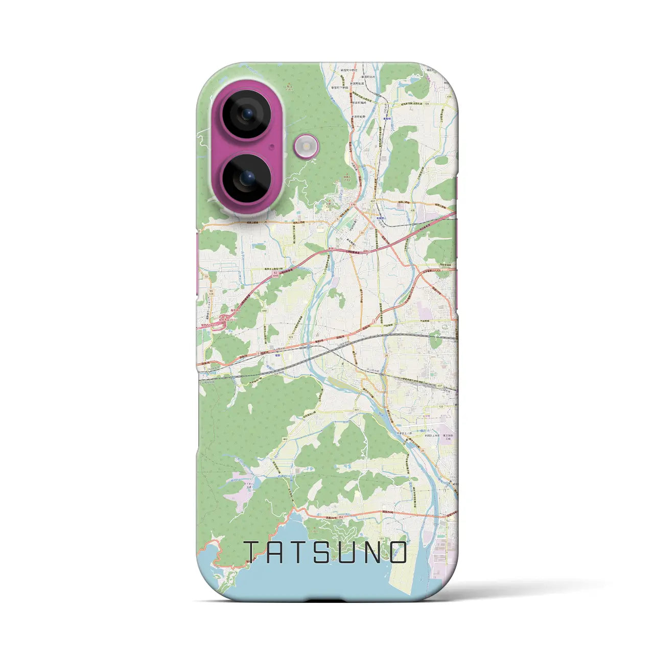 【たつの(兵庫県)】地図柄iPhoneケース(バックカバータイプ)