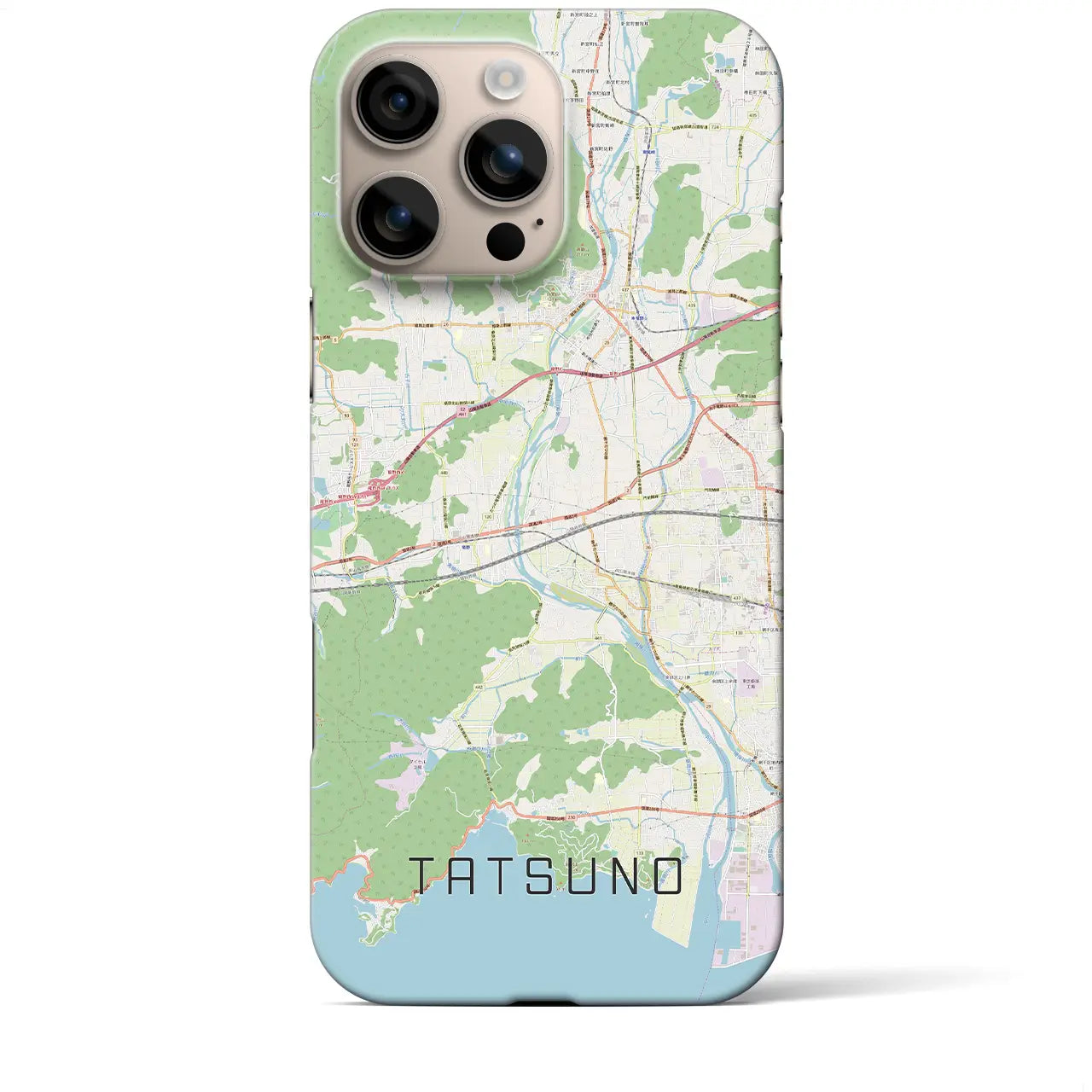 【たつの(兵庫県)】地図柄iPhoneケース(バックカバータイプ)