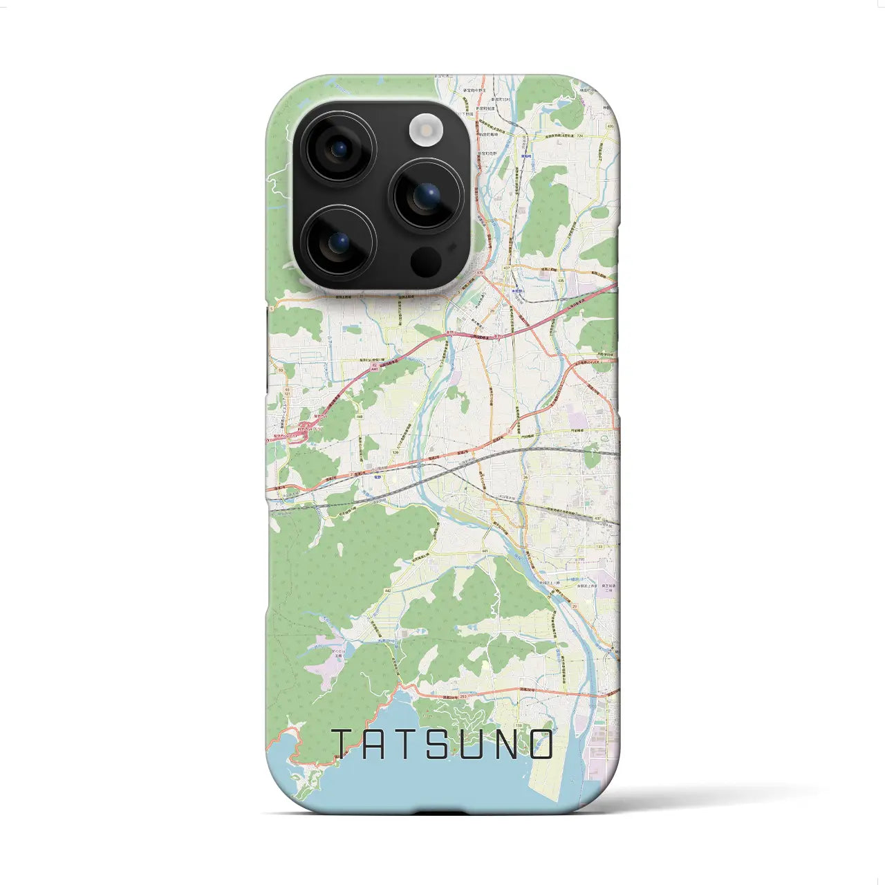 【たつの(兵庫県)】地図柄iPhoneケース(バックカバータイプ)