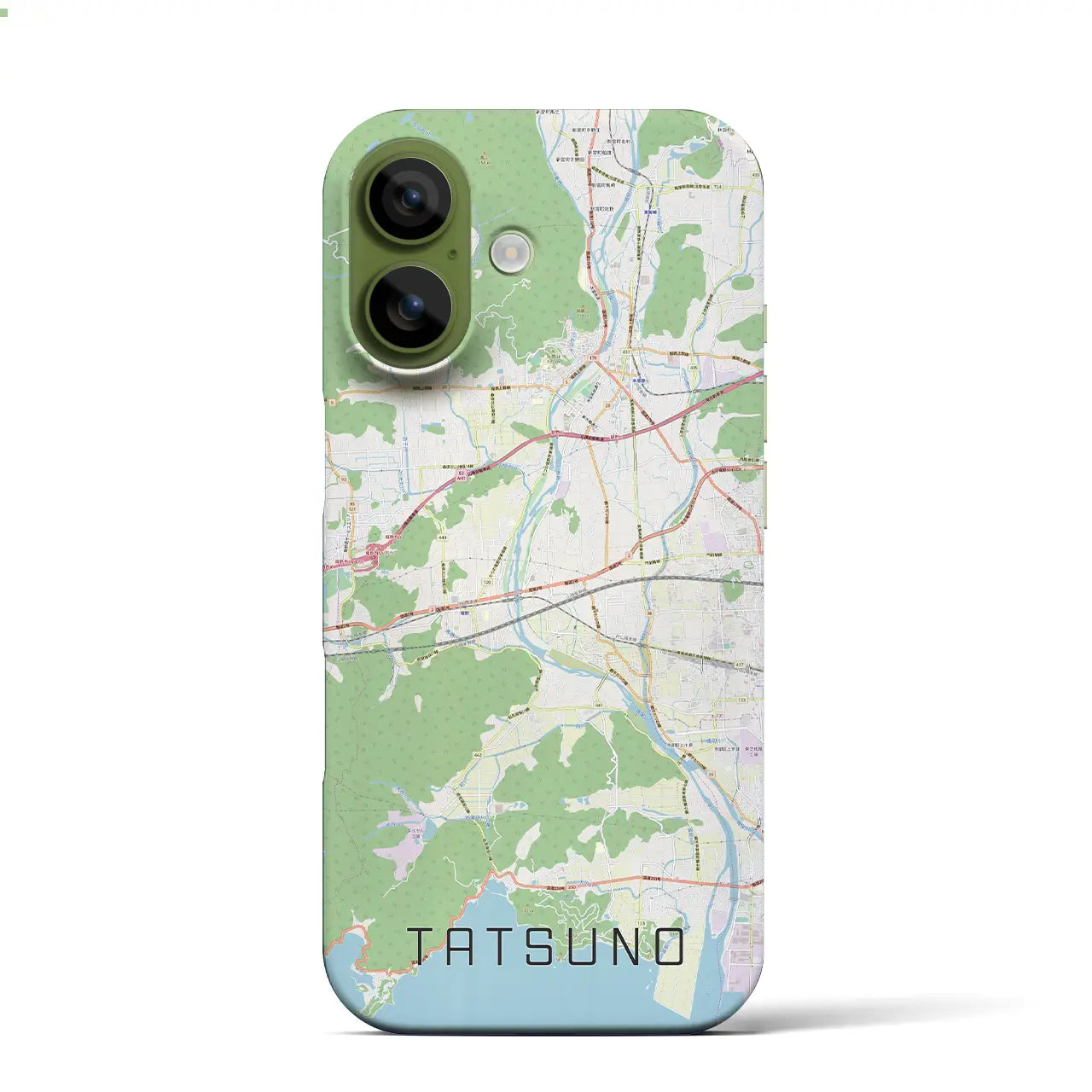 【たつの(兵庫県)】地図柄iPhoneケース(バックカバータイプ)