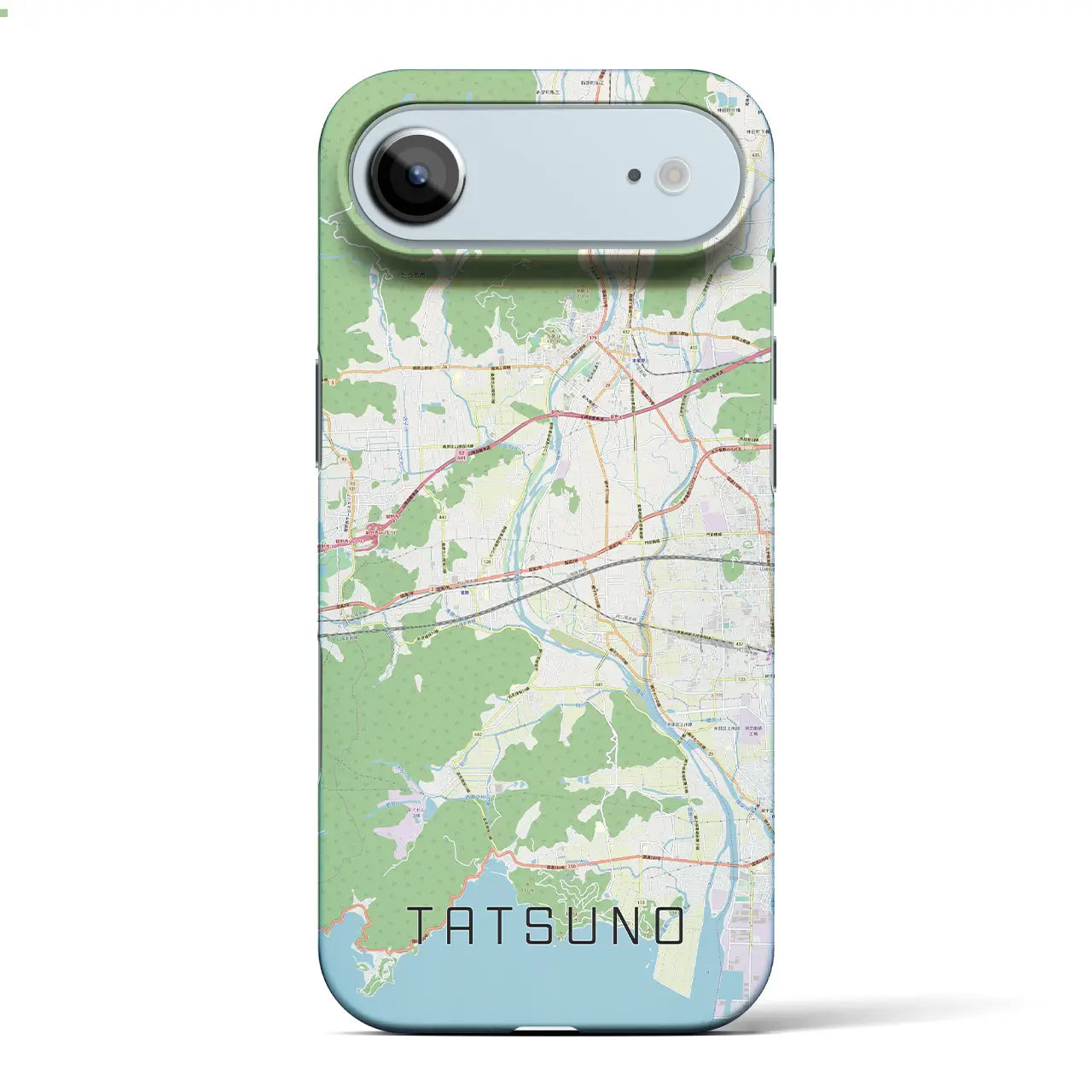 【たつの(兵庫県)】地図柄iPhoneケース(バックカバータイプ)