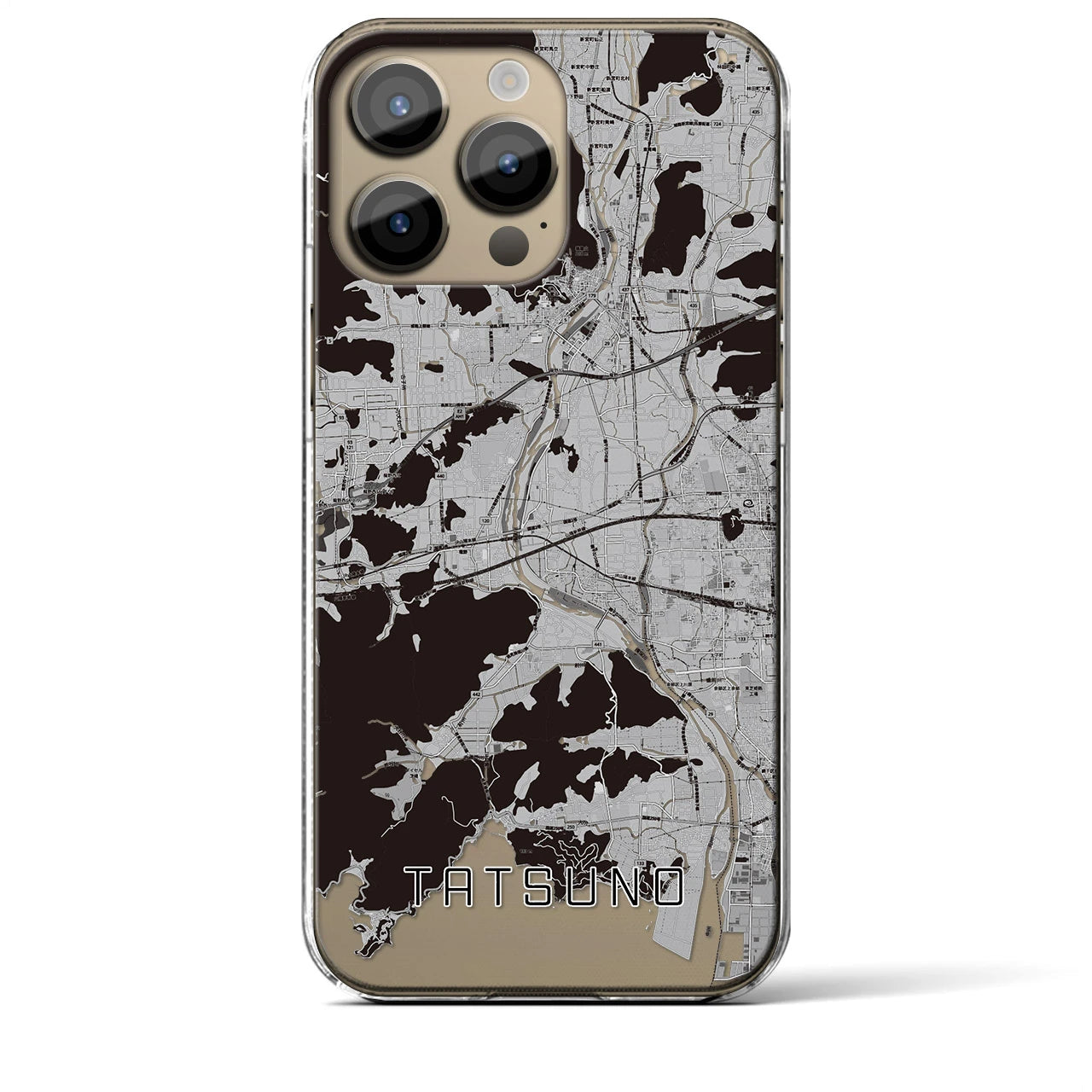 【たつの(兵庫県)】地図柄iPhoneケース(クリアタイプ)